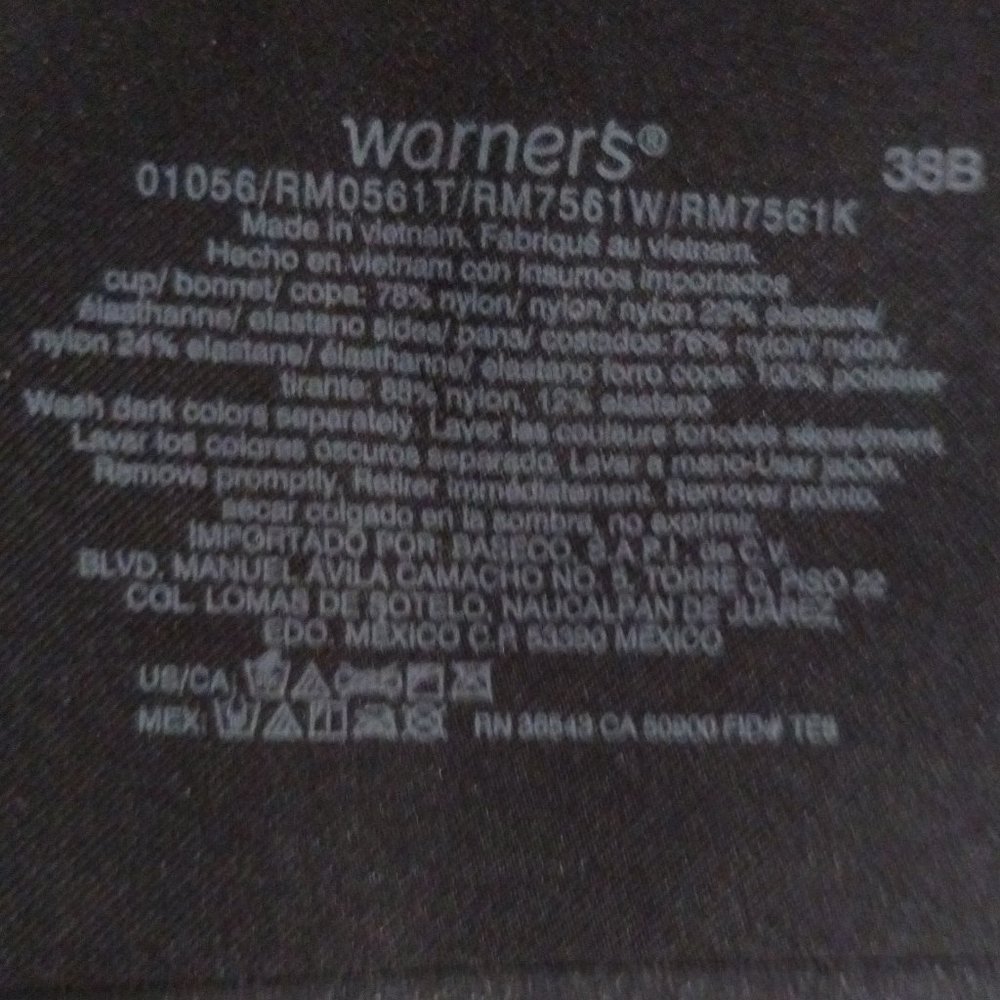 Warners (38B) Underarm-Smoothing Comfort Wireless Lightly Lined T-Shirt Bra - Picture 7 of 7